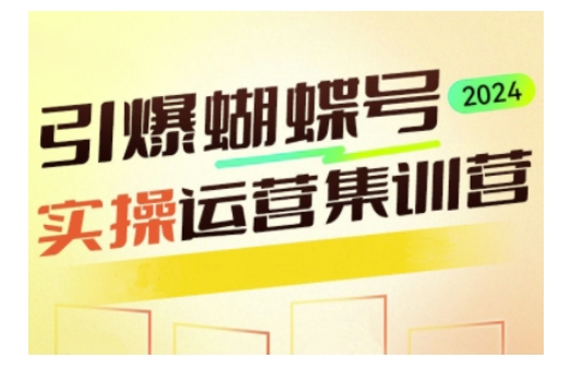 引爆蝴蝶号实操运营，助力你深度掌握蝴蝶号运营，实现高效实操，开启流量变现之路_豪客资源库