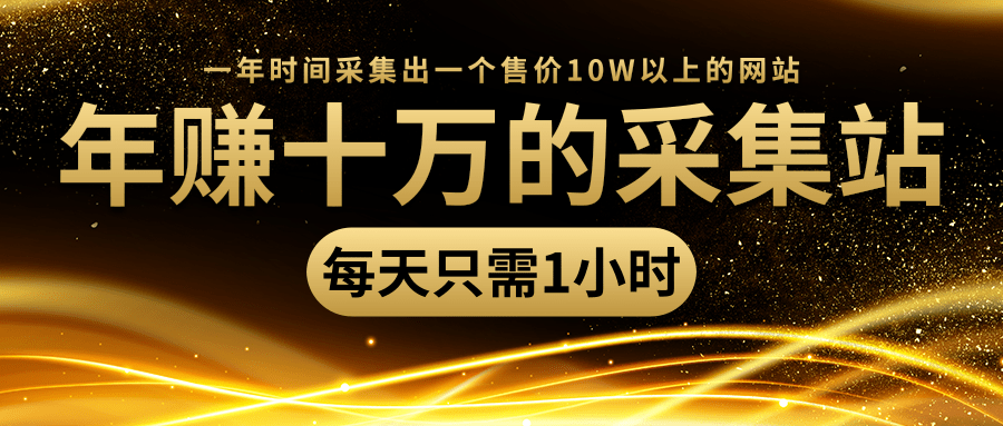 年赚十万的采集站，每天却只需要1小时，一年时间采集出一个售价10W以上的网站_豪客资源库