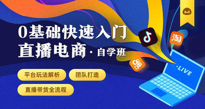 0基础快速入门直播电商课程：直播平台玩法解析-团队打造-带货全流程等环节_豪客资源库