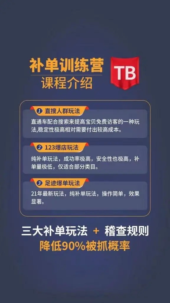 数据蛇淘宝2021最新三大补单玩法+稽查规则，降低90%被抓概率_豪客资源库