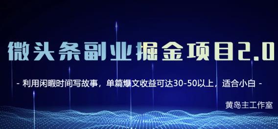 黄岛主微头条副业掘金项目第2期，单天做到50-100+收益！_豪客资源库