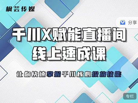 枫芸传媒-线上千川提升课，提升千川认知，提升千川投放效果_豪客资源库