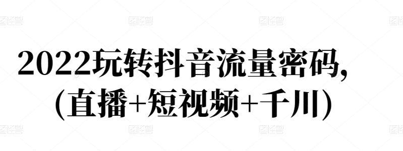 2022玩转抖音流量密码，(直播+短视频+千川)_豪客资源库