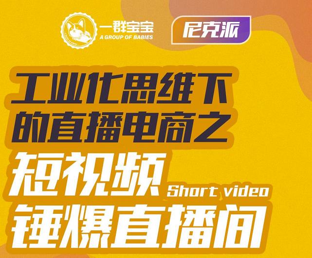 尼克派·工业化思维下的直播电商之短视频锤爆直播间，听话照做执行爆单_豪客资源库