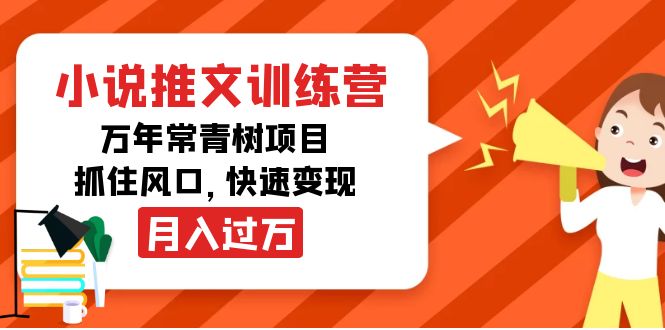 小说推文训练营，万年常青树项目，抓住风口，快速变现月入过万_豪客资源库