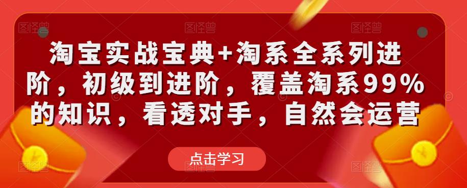 淘宝实战宝典+淘系全系列进阶，初级到进阶，覆盖淘系99%的知识，看透对手，自然会运营_豪客资源库