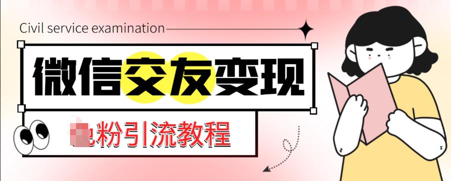 微信交友变现项目，吸引全网LSP男粉精准变现，小白也能轻松上手，日入500+_豪客资源库