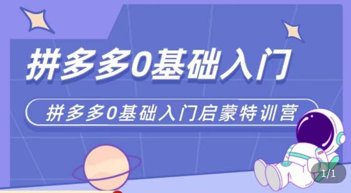 六一电商·拼多多运营0-1实操特训营，拼多多从基础到进阶的可实操玩法_豪客资源库