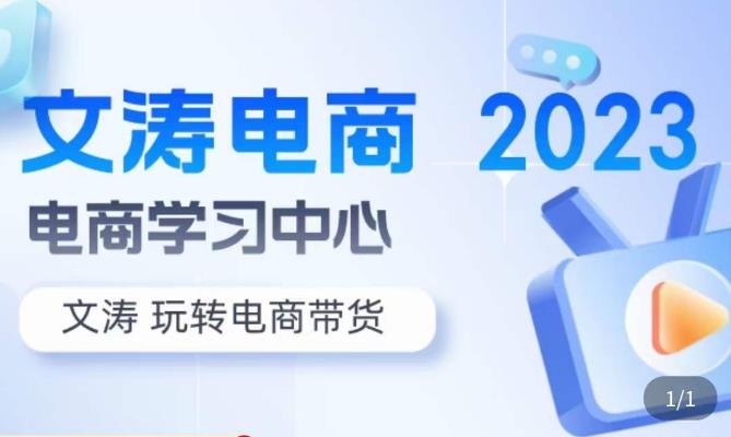 文涛电商·7天零基础自然流起号，​快速掌握店铺运营的核心玩法，突破自然展现量，玩转直播带货_豪客资源库