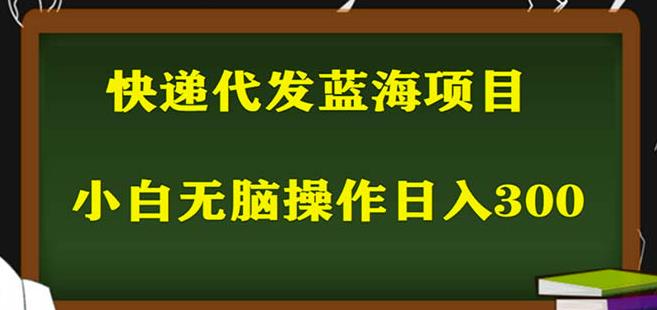 2023最新蓝海快递代发项目，小白零成本照抄也能日入300+_豪客资源库