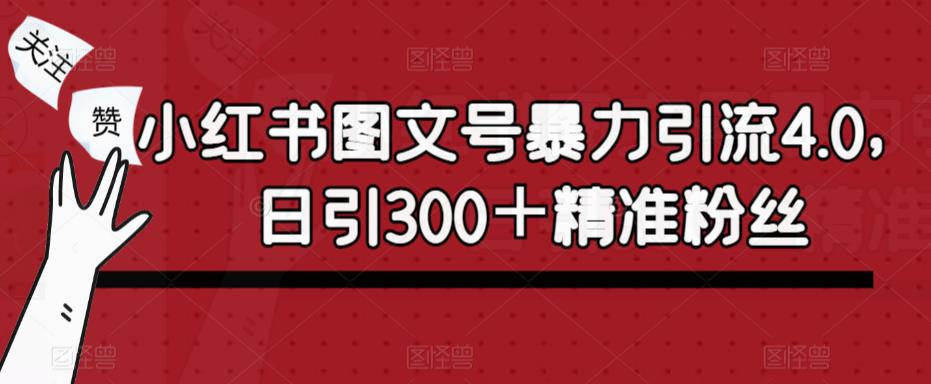 小红书图文号暴力引流4.0，日引300＋精准粉丝【揭秘】_豪客资源库