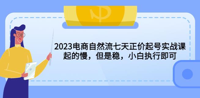 2023电商自然流七天正价起号实战课：起的慢，但是稳，小白执行即可！_豪客资源库