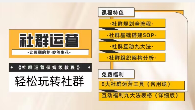 【社群运营】保姆式教程：九大互动法，八款社群运营工具助你轻松玩转社群【揭秘】_豪客资源库