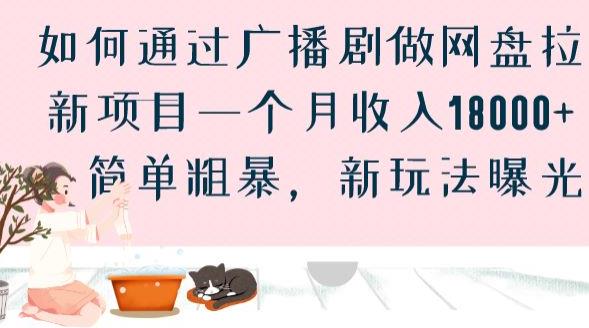 如何通过广播剧做网盘拉新项目一个月收入18000+，简单粗暴，新玩法曝光【揭秘】_豪客资源库