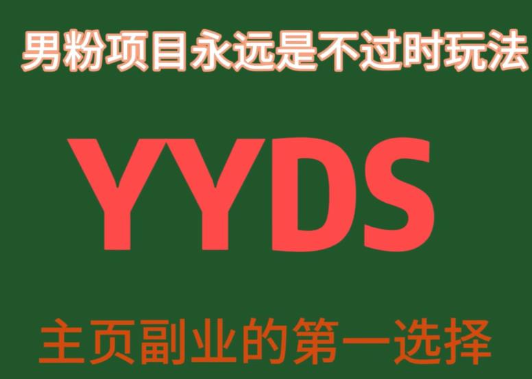 YYDS男粉项目永远是不过时玩法，主业副业的第一选择【揭秘】_豪客资源库