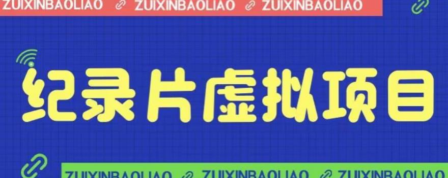 价值1280的蓝海纪录片虚拟项目，保姆级教学，轻松日入600+【揭秘】_豪客资源库