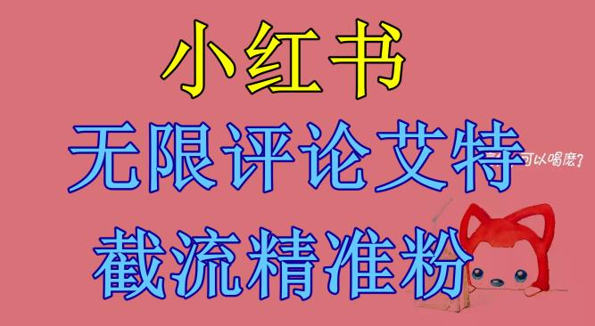 小红书无限评论艾特截流精准粉（软件+教程）_豪客资源库