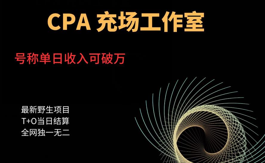 cpa充场工作室，号称单日收入10000+（揭秘）_豪客资源库