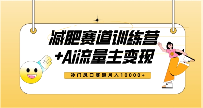 全新减肥赛道AI流量主+训练营变现玩法教程，蓝海冷门赛道小白轻松上手，月入10000+_豪客资源库