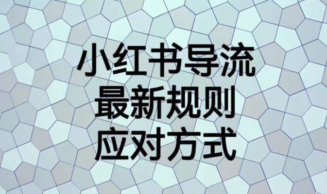 小红书导流最新规则应对方式【揭秘】_豪客资源库