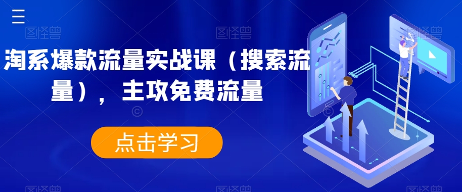 淘系爆款流量实战课（搜索流量），主攻免费流量_豪客资源库