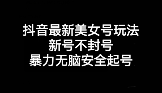 抖音最新美女号玩法，新号不封号，暴力无脑安全起号【揭秘】_豪客资源库