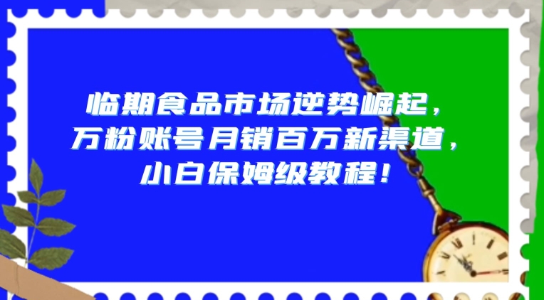 临期食品市场逆势崛起，万粉账号月销百万新渠道，小白保姆级教程【揭秘】_豪客资源库