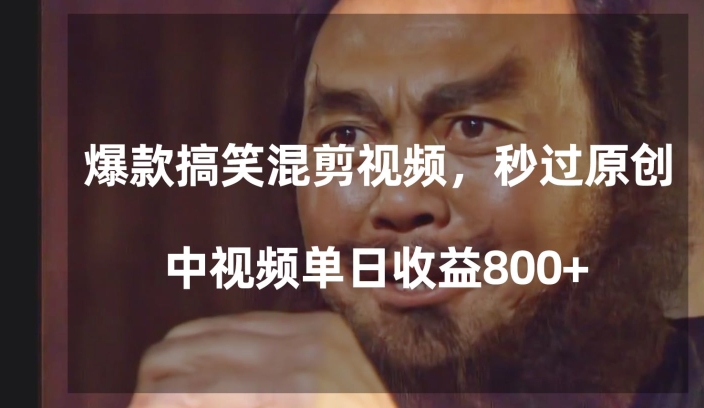 爆款搞笑混剪视频，百分百过原创，单日中视频播放收益800+【揭秘】_豪客资源库