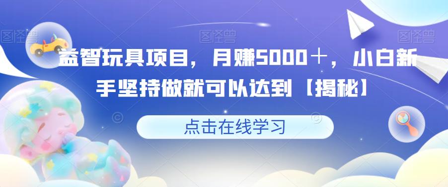 益智玩具项目，月赚5000＋，小白新手坚持做就可以达到【揭秘】_豪客资源库