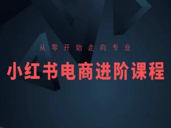 从零开始走向专业，小红书电商进阶课程_豪客资源库