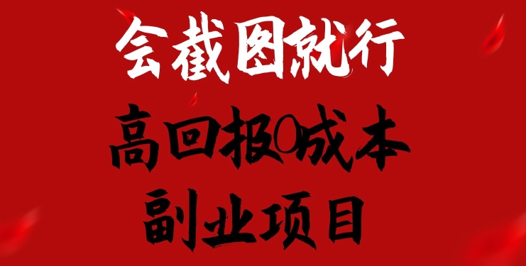 会截图就行，高回报0成本副业项目，卖离婚模板一天1.5k+【揭秘】_豪客资源库