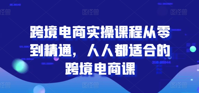 跨境电商实操课程从零到精通，人人都适合的跨境电商课_豪客资源库