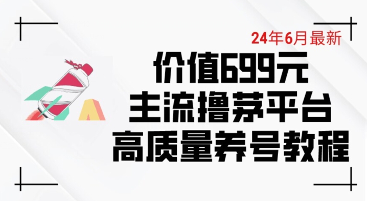 6月最新价值699的主流撸茅台平台精品养号下车攻略【揭秘】_豪客资源库