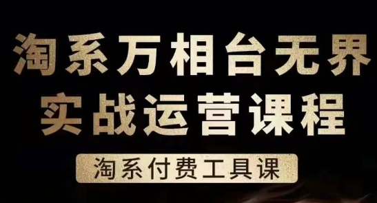 淘系万相台无界实战运营课，淘系付费工具课_豪客资源库