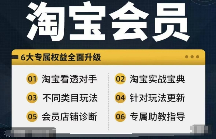 淘宝会员【淘宝所有课程，全面分析对手】，初级到高手全系实战宝典_豪客资源库