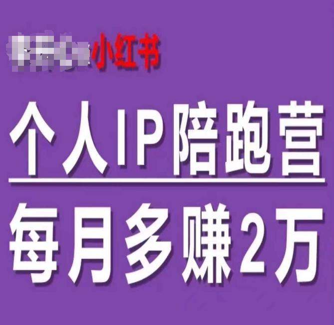 小红书个人IP陪跑营，60天拥有自动转化成交的双渠道个人IP，每月多赚2w_豪客资源库