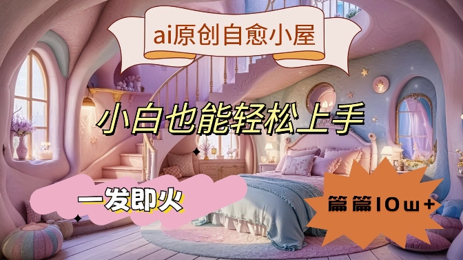 ai原创治愈小屋，小白也能轻松上手，一发即火，篇篇10w+【揭秘】_豪客资源库