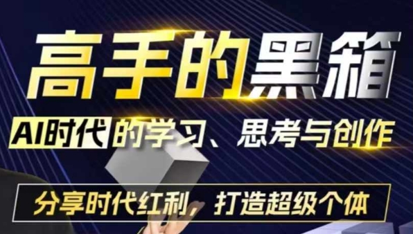 高手的黑箱：AI时代学习、思考与创作-分红时代红利，打造超级个体_豪客资源库