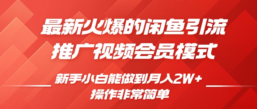 闲鱼引流推广影视会员，0成本就可以操作，新手小白月入过W+【揭秘】_豪客资源库