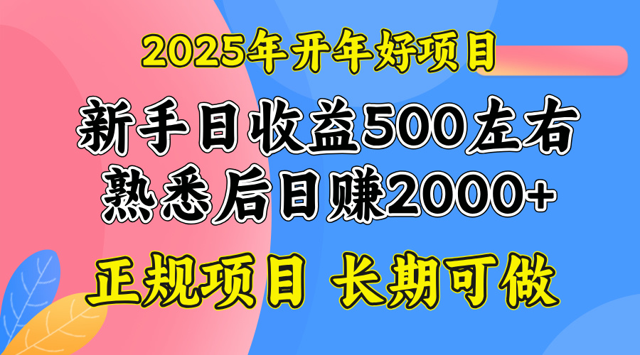 （14076期）2025开年好项目，单号日收益2000左右_豪客资源创业项目网-豪客资源_豪客资源库