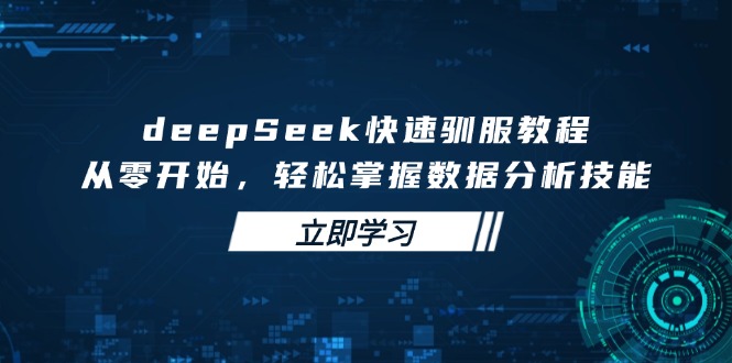 （14536期）deepSeek快速驯服教程，从零开始，轻松掌握数据分析技能_豪客资源创业项目网-豪客资源_豪客资源库