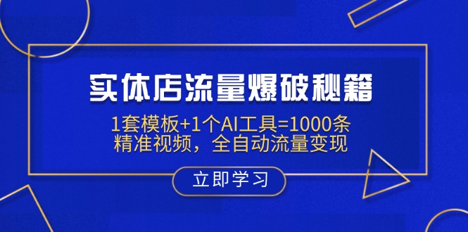 （14131期）实体店流量爆破秘籍：1套模板+1个AI工具=1000条精准视频，全自动流量变现_豪客资源创业项目网-豪客资源_豪客资源库