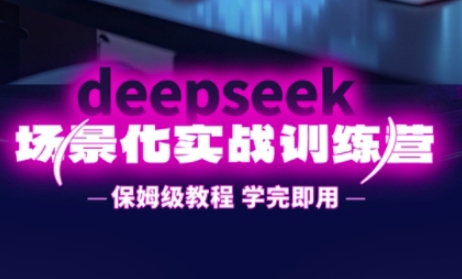 DeepSeek场景化实战训练营，保姆级教程，学完即用，手把手教你用DeepSeek提升效率——豪客资源创业项目网-豪客资源_豪客资源库