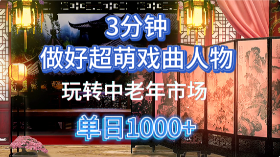 用Ai制作Q版戏剧人物手把手教你吃透中老年经济，5分钟一个成品，多渠道变现_豪客资源创业网-豪客资源_豪客资源库