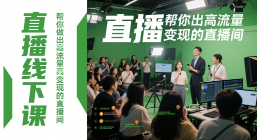 直播线下课，帮你做出高流量高变现的直播间——豪客资源创业项目网-豪客资源_豪客资源库