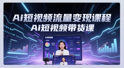 Ai短视频流量变现课程，Ai短视频带货课——豪客资源创业项目网-豪客资源_豪客资源库