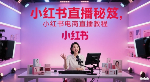 小红书直播秘笈，小红书电商直播教程——豪客资源创业项目网-豪客资源_豪客资源库