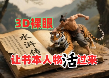 书本人物裸眼3D视频，新的玩法，流量超猛，保姆级教程——豪客资源创业项目网-豪客资源_豪客资源库
