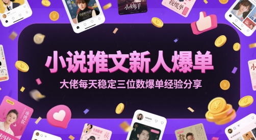 小说推文新人爆单大佬每天稳定三位数爆单经验分享——豪客资源创业项目网-豪客资源_豪客资源库