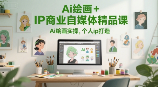 Ai绘画+IP商业自媒体精品课，Ai绘画实操，个人ip打造——豪客资源创业项目网-豪客资源_豪客资源库